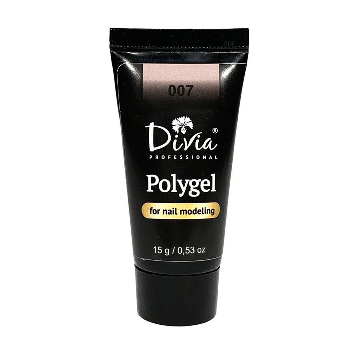 Полігель для нарощування нігтів Divia Polygel 007, 15 г